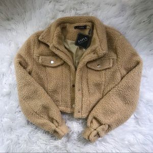 Fluffy tan jacket